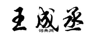 胡问遂王成丞行书个性签名怎么写