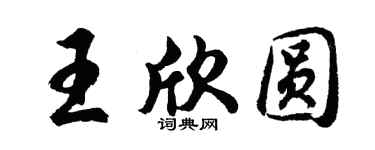 胡问遂王欣圆行书个性签名怎么写