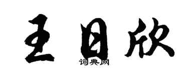 胡问遂王日欣行书个性签名怎么写
