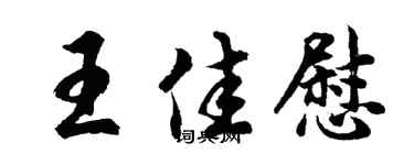 胡问遂王佳慰行书个性签名怎么写