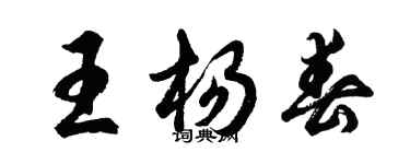 胡问遂王杨春行书个性签名怎么写