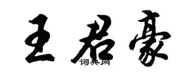 胡问遂王君豪行书个性签名怎么写