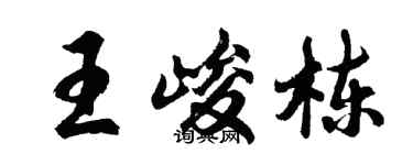 胡问遂王峻栋行书个性签名怎么写