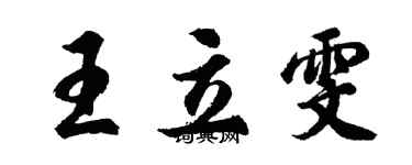 胡问遂王立雯行书个性签名怎么写