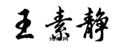 胡问遂王素静行书个性签名怎么写