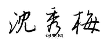 王正良沈秀梅行书个性签名怎么写