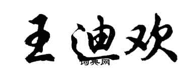 胡问遂王迪欢行书个性签名怎么写