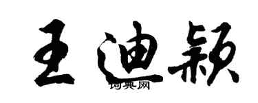 胡问遂王迪颖行书个性签名怎么写