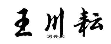 胡问遂王川耘行书个性签名怎么写