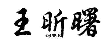 胡问遂王昕曙行书个性签名怎么写