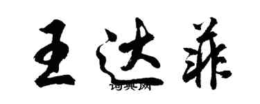 胡问遂王达菲行书个性签名怎么写