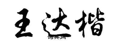 胡问遂王达楷行书个性签名怎么写
