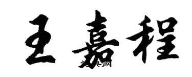 胡问遂王嘉程行书个性签名怎么写