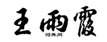 胡问遂王雨霞行书个性签名怎么写