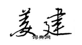 王正良姜建行书个性签名怎么写