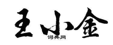 胡问遂王小金行书个性签名怎么写