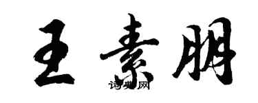 胡问遂王素朋行书个性签名怎么写