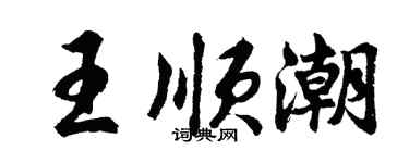 胡问遂王顺潮行书个性签名怎么写