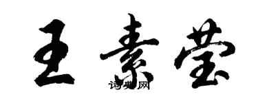 胡问遂王素莹行书个性签名怎么写