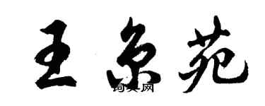 胡问遂王京苑行书个性签名怎么写