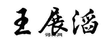 胡问遂王展滔行书个性签名怎么写