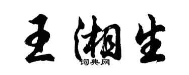 胡问遂王湘生行书个性签名怎么写