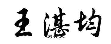 胡问遂王湛均行书个性签名怎么写