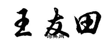 胡问遂王友田行书个性签名怎么写