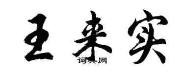 胡问遂王来实行书个性签名怎么写