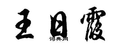 胡问遂王日霞行书个性签名怎么写