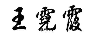 胡问遂王霓霞行书个性签名怎么写