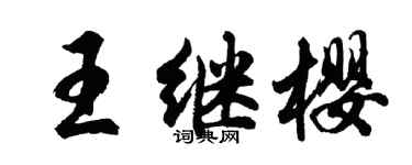 胡问遂王继樱行书个性签名怎么写