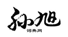 胡问遂孙旭行书个性签名怎么写