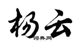 胡问遂杨云行书个性签名怎么写