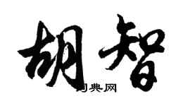 胡问遂胡智行书个性签名怎么写