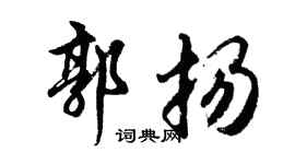 胡问遂郭扬行书个性签名怎么写