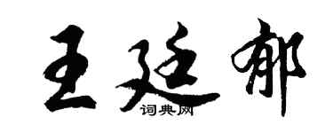 胡问遂王廷郁行书个性签名怎么写