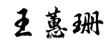 胡问遂王蕙珊行书个性签名怎么写