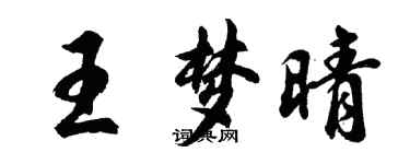 胡问遂王梦晴行书个性签名怎么写
