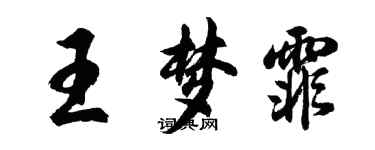 胡问遂王梦霏行书个性签名怎么写