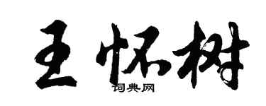 胡问遂王怀树行书个性签名怎么写