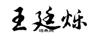 胡问遂王廷烁行书个性签名怎么写