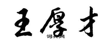 胡问遂王厚才行书个性签名怎么写