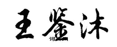 胡问遂王鉴沐行书个性签名怎么写