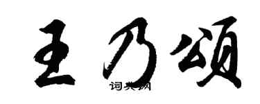 胡问遂王乃颂行书个性签名怎么写