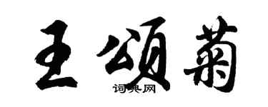 胡问遂王颂菊行书个性签名怎么写