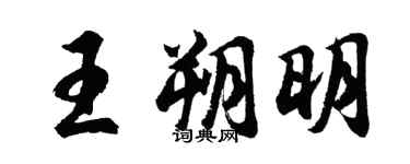 胡问遂王朔明行书个性签名怎么写