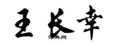 胡问遂王长幸行书个性签名怎么写