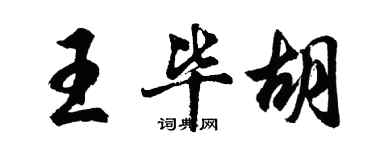 胡问遂王毕胡行书个性签名怎么写