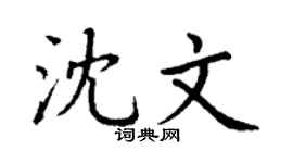 丁谦沈文楷书个性签名怎么写